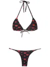 Amir Slama Bikini Mit Lippen-print In Black