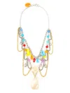 Amir Slama Appliqué-detail Chain Necklace In Silver