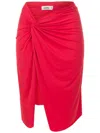 Amir Slama Asymmetric Gathered-detail Skirt In Rot