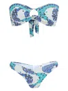 Amir Slama Bandeau Bikini Set In Weiss