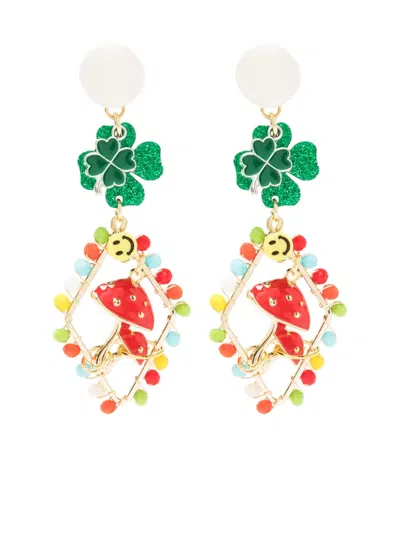 Amir Slama Bead-embellished Earrings In Multicolour