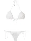 Amir Slama Beaded Embroidery Bikini Set In White