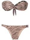 Amir Slama Bikini Mit Zebramuster In Brown