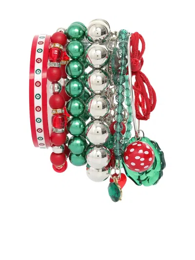 Amir Slama Bijoux Beaded Charm Bracelet In Multi