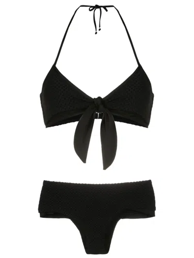 Amir Slama Bow-embellished Bikini In Black
