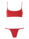 Amir Slama Braided-trim Bikini Set In Red