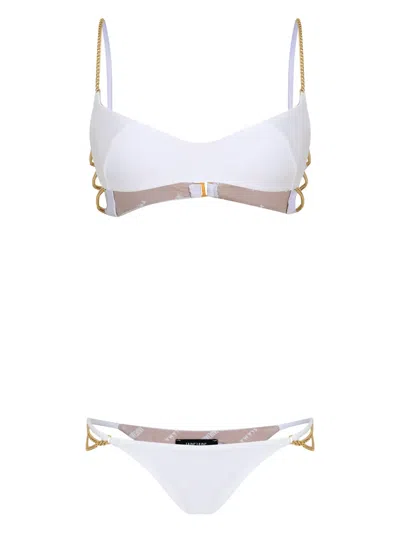 Amir Slama Chain Link-detail Bikini Set In White