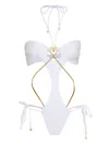 Amir Slama X Jade Jade Chain Link-detail Swimsuit In White