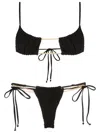 Amir Slama Chain-link Textured-finish Bikini In Black