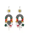 Amir Slama Charm-appliqué Drop Earrings In Multi