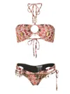 Amir Slama Charm-detail Halterneck Bikini In Red