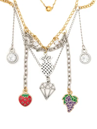 Amir Slama Charm-detail Multi-chain Necklace In Gold