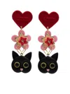 Amir Slama Charm-embellished Drop Earrings In Red