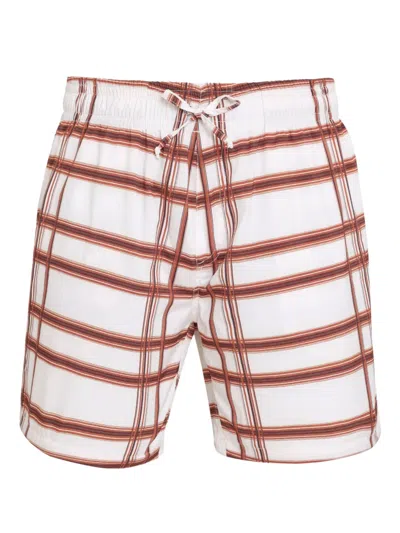 Amir Slama Checked Drawstring Swim Shorts