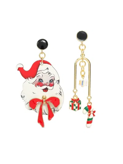 Amir Slama Christmas-motif Earrings In Gold