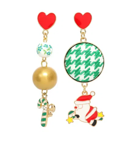 Amir Slama Christmas-motif Earrings In Gold