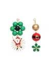 Amir Slama Christmas-motifs Asymmetric Earrings In Gold