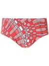 Amir Slama Cocar Print Trunks In Red