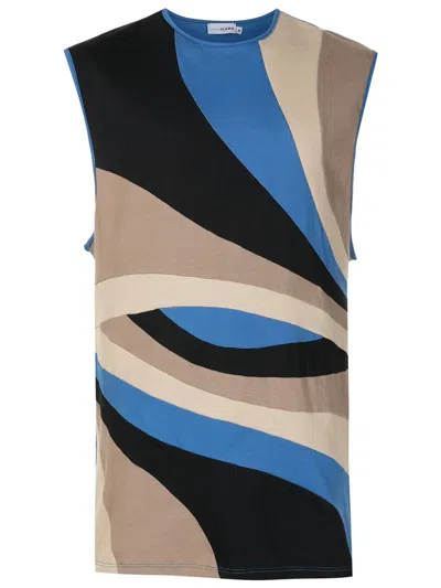 Amir Slama Colour-block Panelled Jersey Tank Top In 99