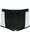 Amir Slama Contrasting-panel Swim Shorts In Black
