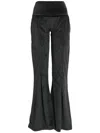 Amir Slama Corduroy Flared Trousers In Black