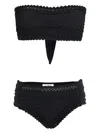 Amir Slama Crochet-knit Bikini In Black