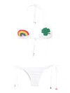 Amir Slama Crochet-patch Bikini Set In White