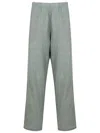 Amir Slama Cotton Cropped Straight-leg Trousers In Green
