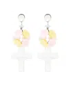 Amir Slama Cross-pendant Earring In Multicolour