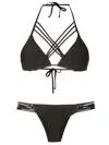Amir Slama Crossover-strap Bikini Set In Black