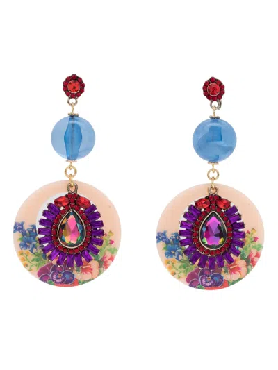 Amir Slama Crystal-embellished Drop Earrings In Multi