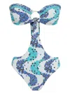 Amir Slama Cut-out Design One-piece In Weiss