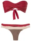 Amir Slama Cut Out-detailing Bikini Set In Red