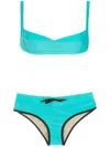 Amir Slama Cut-out Details Bikini Set In Blue