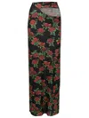 Amir Slama Maxirock Mit Blumenmuster In Black
