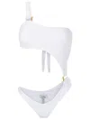 Amir Slama Cut-out One-shoulder Swimsuit In White