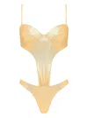 Amir Slama Badeanzug Mit Cut-out In Gold
