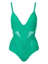 Amir Slama Cut-out Swimsuit In Green