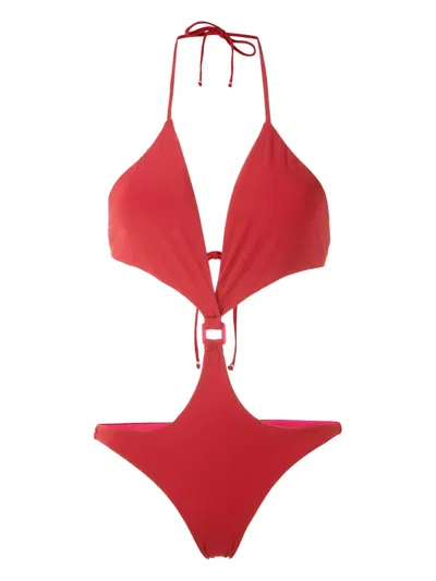 Amir Slama Cut-out Swimsuit In Red