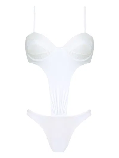 Amir Slama Badeanzug Mit Cut-out In Weiss