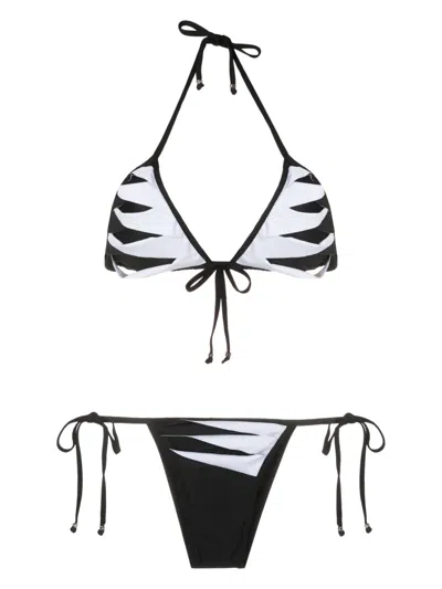 Amir Slama Cut-out Triangle Bikini In Black