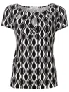 Amir Slama Cut-out Wave-print T-shirt In Black