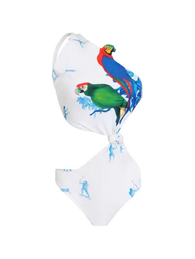 Amir Slama Cut-out Swimsuit In White