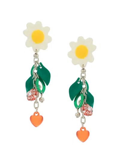 Amir Slama Daisy Earrings In Multicolour
