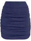 Amir Slama Draped Mini Skirt In Blau