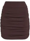 Amir Slama Draped Mini Skirt In Braun