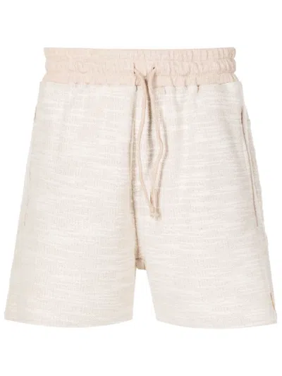 Amir Slama Elasticated-waistband Cotton Shorts In Neutrals