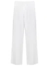 Amir Slama Elasticated-waistband Straight-leg Trousers In White