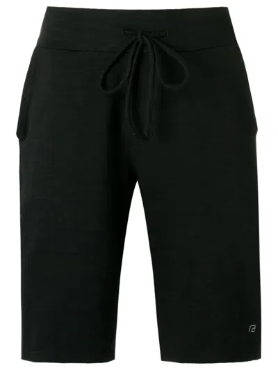 Amir Slama Embroidered-detail Knee-length Shorts In Black
