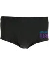 Amir Slama Embroidered Detail Swimming Trunks In Black